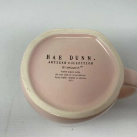 Rae Dunn Mi Amor (My Love) Coffee Tea Cocoa Cup Mug Pink With Gold Letters NEW - Picture 6 of 7